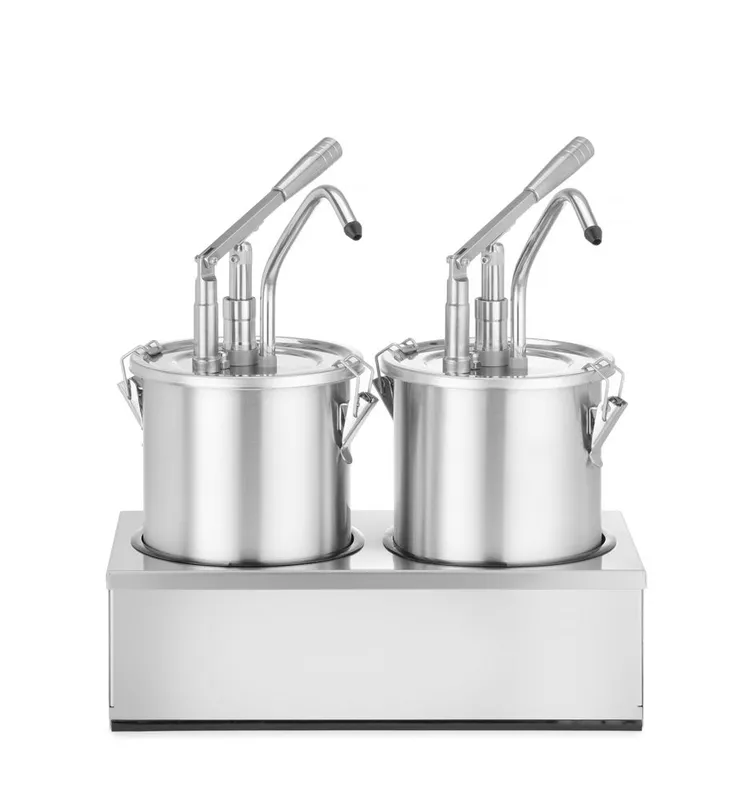Dozator za umake 5 l, nehrđajući čelik, set od 2 kom, HENDI, 9L, 400x200x(H)440mm