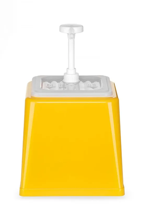 Dozator za umak s pumpicom, HENDI, 2,5L, Žuta, 230x210x(H)327mm