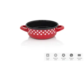 TEĆA EMAJL ZA SERVIRANJE 18CM TRADICIONALNA RED DOT