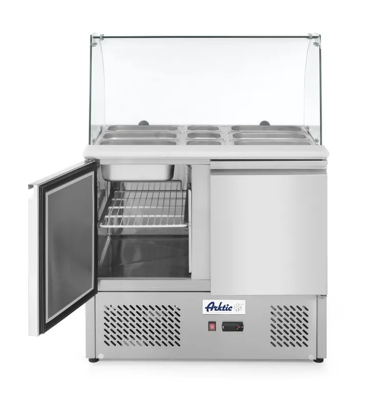 Ormar za salatu s dvoja vrata i staklenim zaslonom 300L, Arktic, 230V/310W, 912x702x(H)1330mm