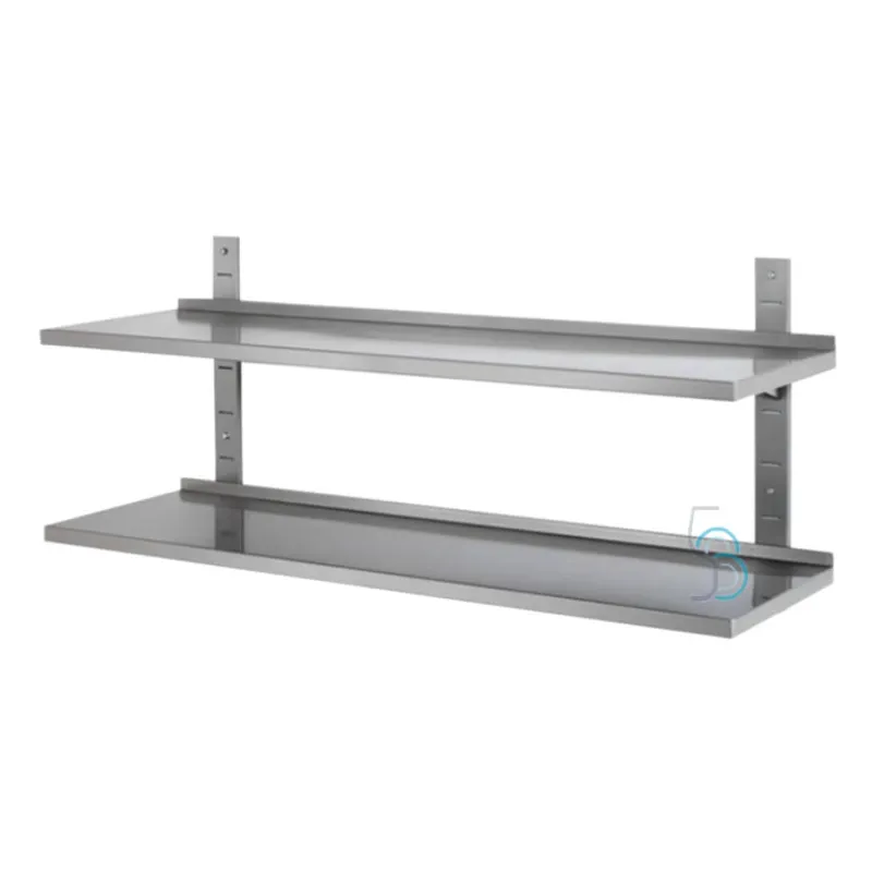 Polica zidna 2 etaže inox