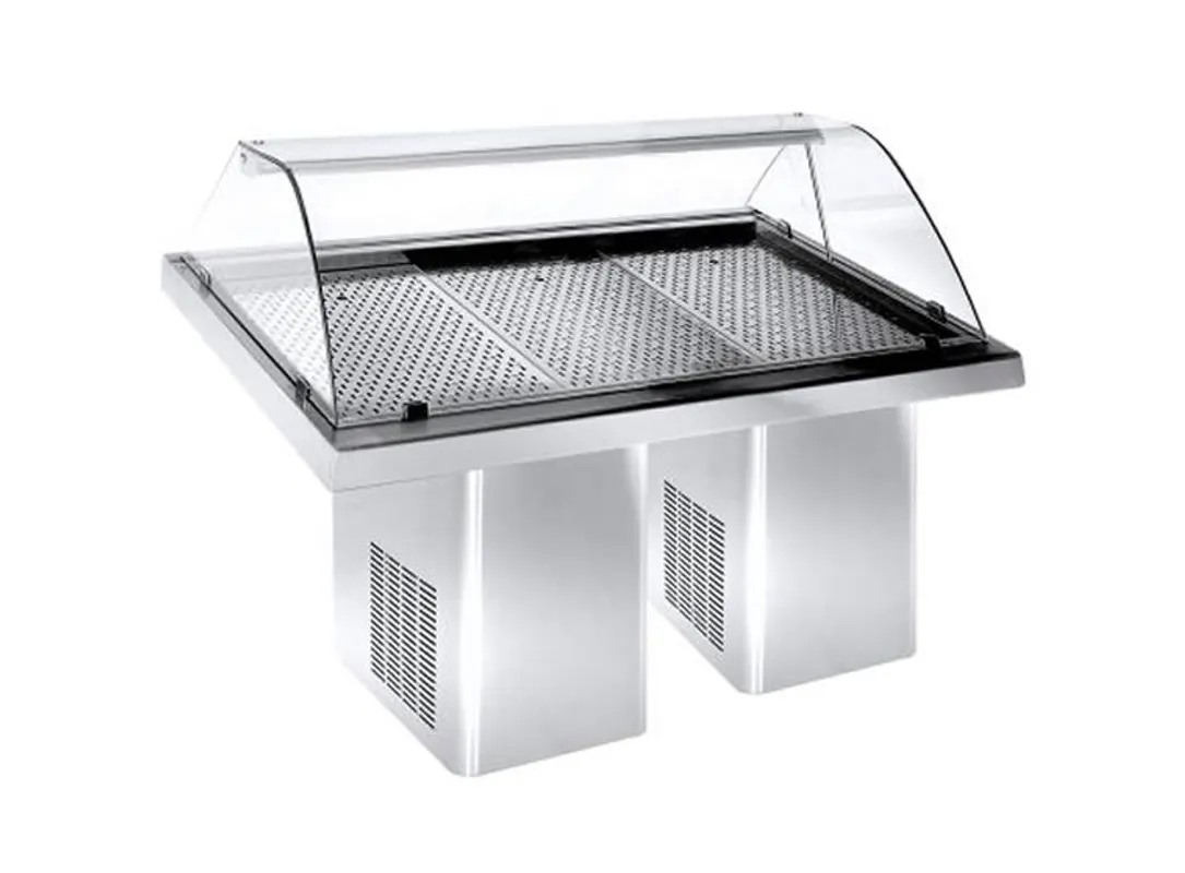 VITRINA ZA RIBU HLAĐENA 190CM INOX