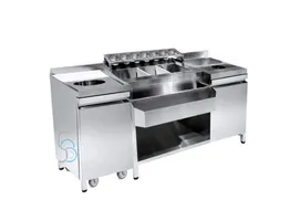 KOKTEL BAR INOX PULT 180 CM