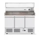 Pult za pizzu s troja vrata i rashladnim displejom 380 + 40L, Arktic, 254L, 230V/400W, 1400x700x(H)1491mm