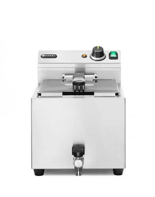 Friteza Profi Line XL sa slavinom za odvod vode, ručna, 10 l, 400 V, HENDI, Profi Line, 10L, 400V/6600W, 300x680x(H)420mm