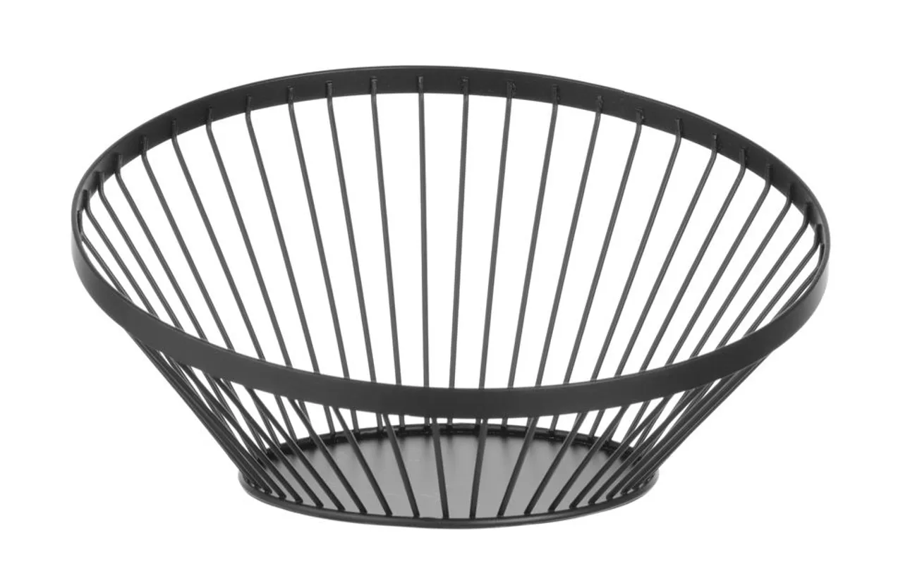 Košara za voće crna, HENDI, ⌀280x(H)130mm