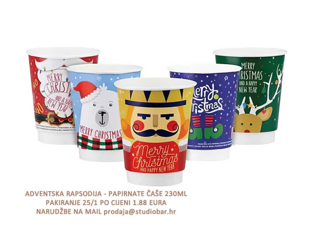 PAPIRNATE ČAŠE ADVENT KUHANO VINO