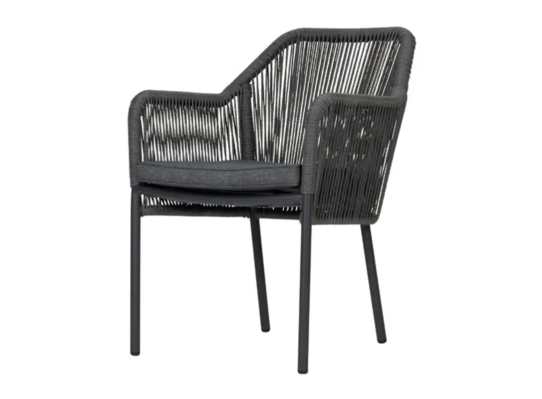 FOTELJA BOLERO PLETENA ANTRACIT