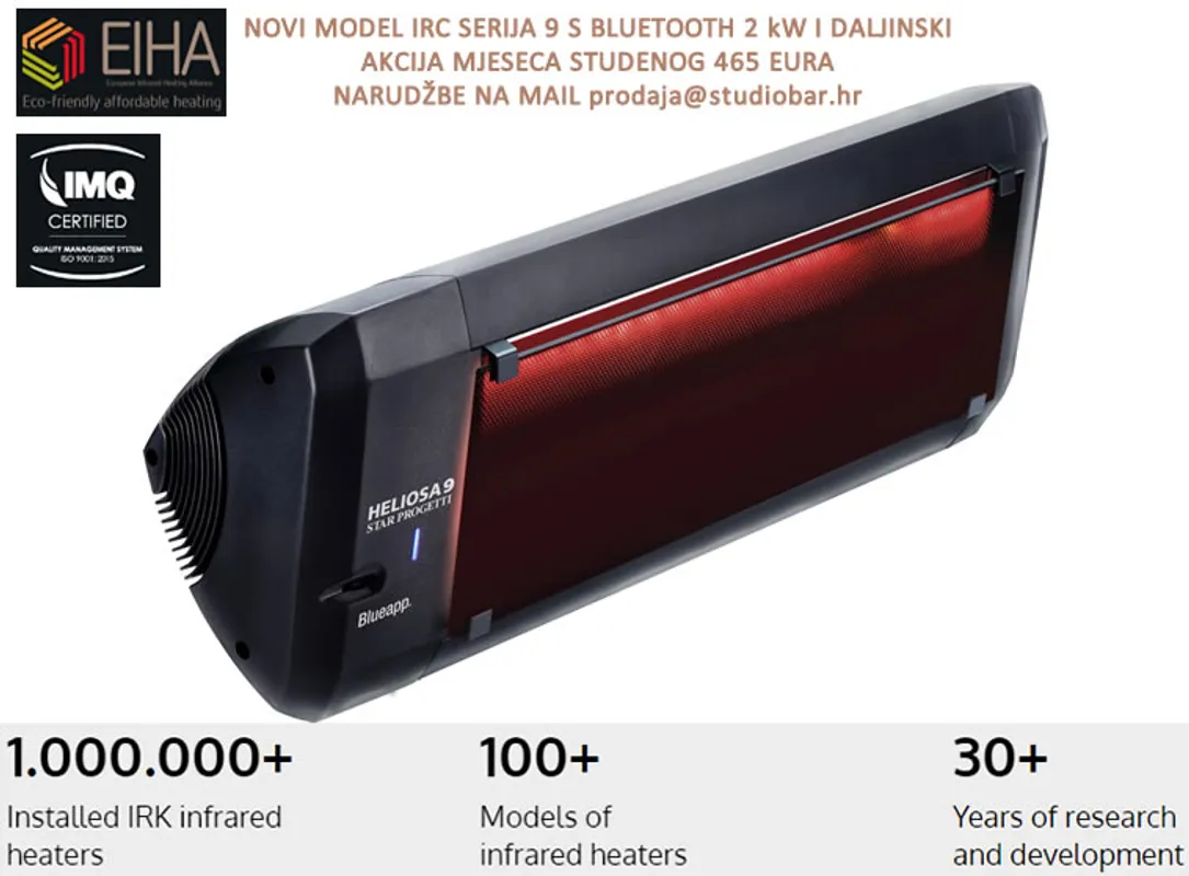 HELIOSA GRIJALICA SERIJA 9 PREMIUM BLACK
